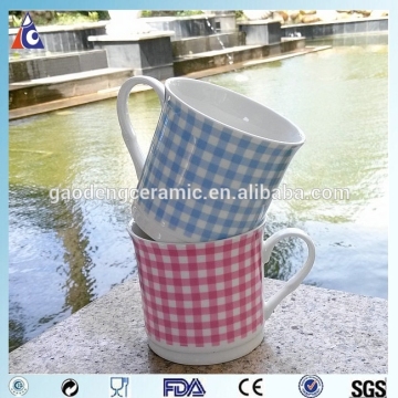 Cartoon coffee mug printing grid