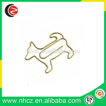 Golden Dog Shaped Paper Clips