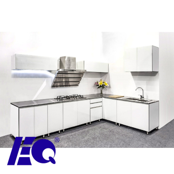 RTA Flat Packed Construction Stainless Steel Kitchen Cabinet