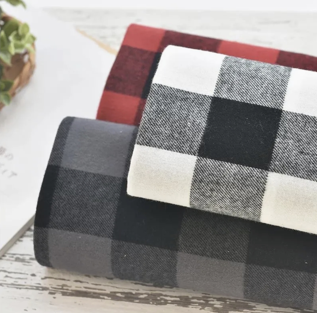 tela de verificación de franela suave 100 algodón soft flannel check fabric 100 cotton