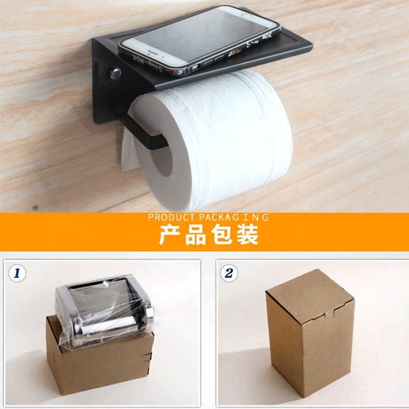 2021 Black/Silver/White Bathroom Accessories Sets Bathroom Sets Toilet Paper Holder JQS-013