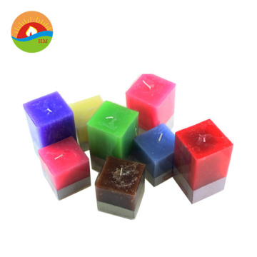 Paraffin wax customized eco friendly scented cube candles