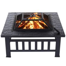 Wholesale 32 Inch Indoor Brazier Pan Wood Burning Steel Garden Barbecue Fire Pit Brazier Grill