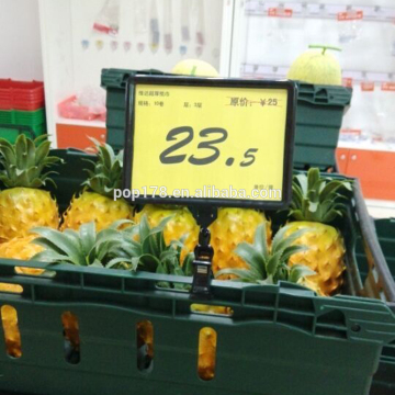 Supermarket Plastic Board A6 Frame For Shelves