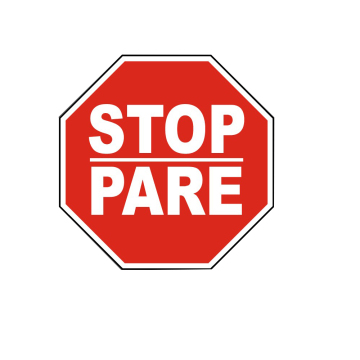 Bilingual Stop Safety Traffic Sign - 12", 18", 24" Aluminum Road Symbol