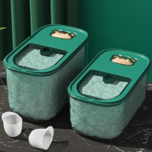 Durable Sealed Transparent plastic rice storage box