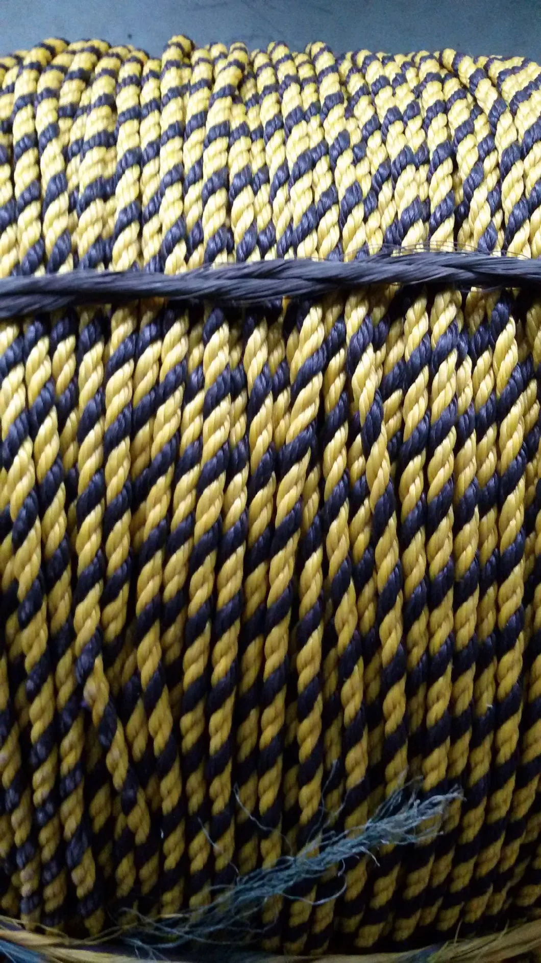 3 Strand Yellow Black Tiger Rope Polypropylene Rope