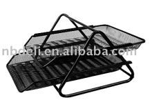 Mesh 2-tier document tray