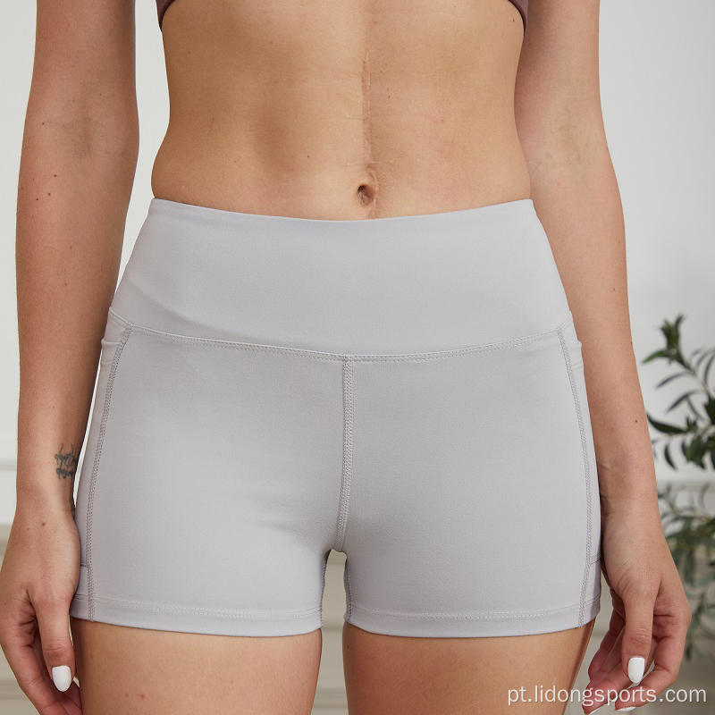 Curta -shorts Women Fitness calças curtas