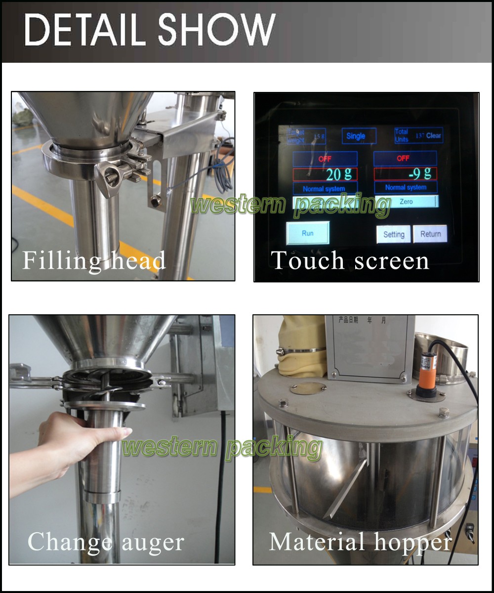 machine for filling chocolate powder cans