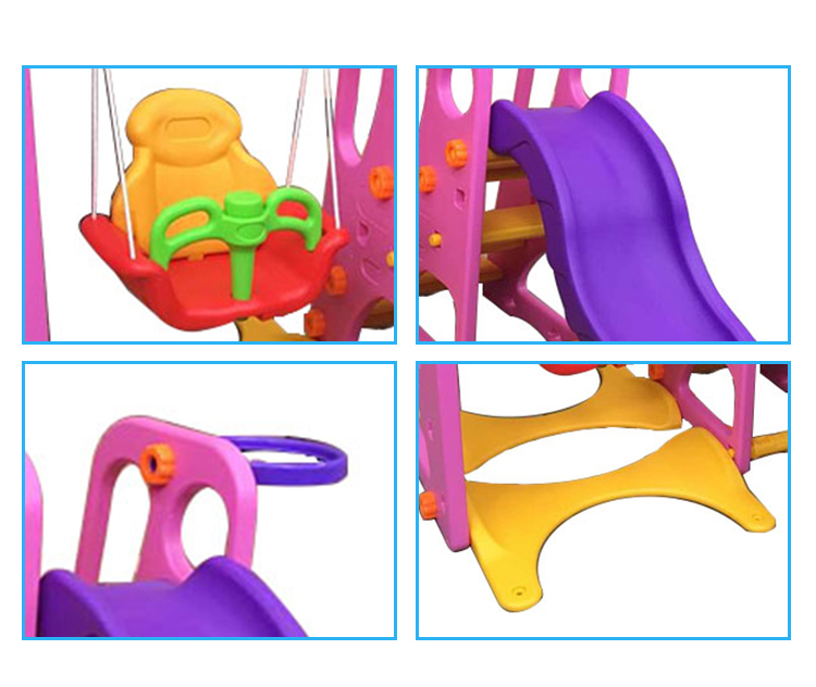 3 In 1 Sport plastic toy children swings and slide combination set baby swing