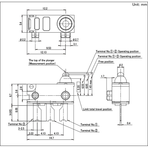 ALPS Waterdicht type Detectieschakelaar