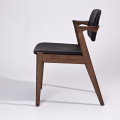 Wooden Frame Genuine Leather Kai Kristiansen Dining Chair