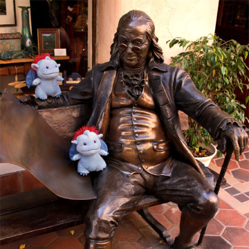 outdoor city decoration bronze benjamin franklin sculpture life size