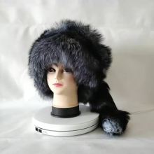 Luxury Winter Keep Warm Hats Winter women fur hat real fox fur hat with fur tail