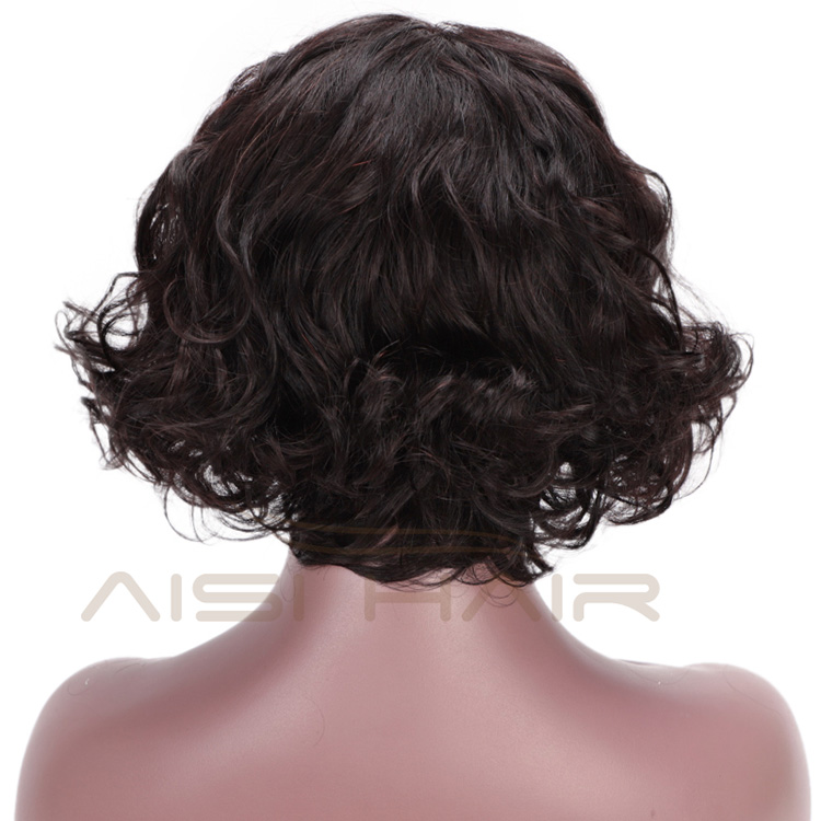 Aisi Hair Brazilian Human Hair Lace Front Short Bob Wigs Afro Kinky Curly Frontal Big Wave Wigs for Black Women