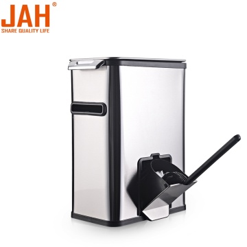 JAH Hand Press Stainless Steel Toilet Trash Bin