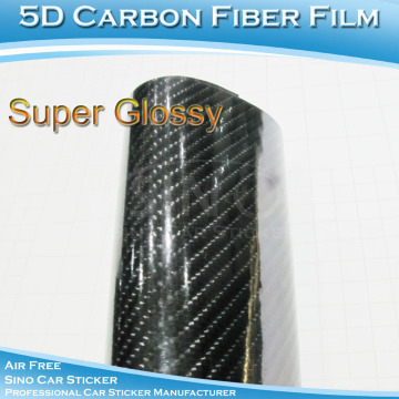 PVC material 5D Black Carbon Fiber Car Wrap Film