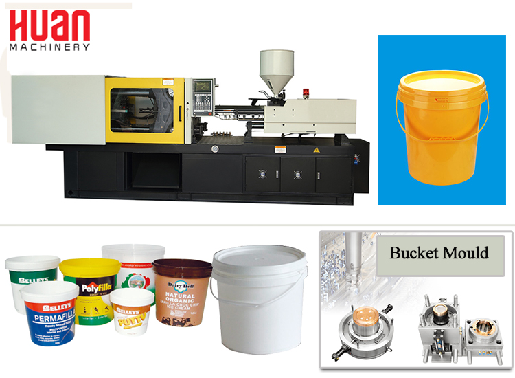 Automatic American style 5 gallon White Plastic Paint Buckets injection molding machine