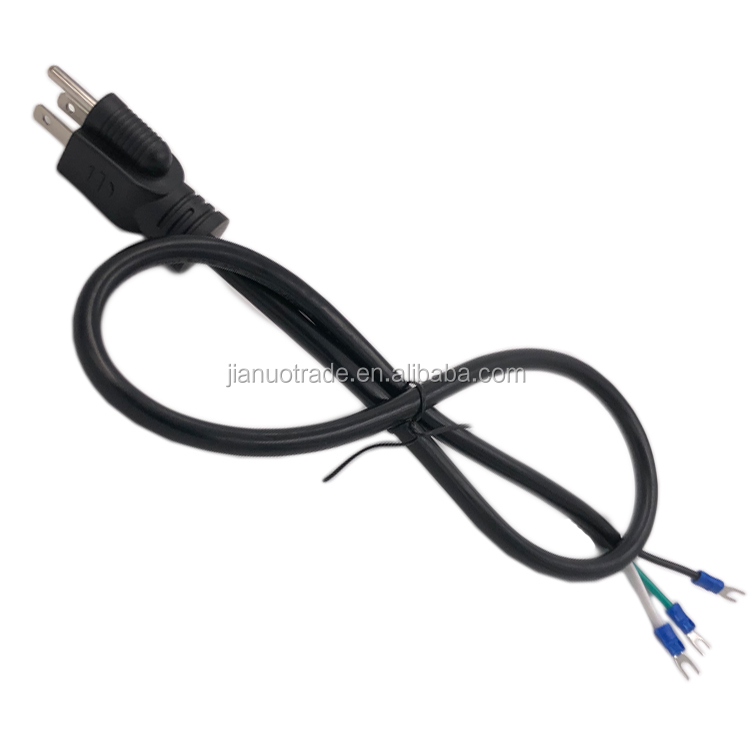 SJTW Cable 14AWG 5-15P Power Cable With U Type Terminal