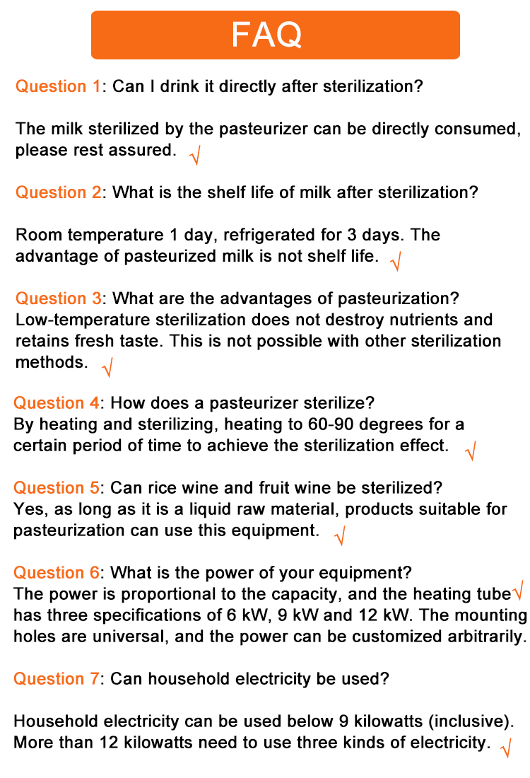 Small Milk Pasteurization Machine Milk Batch Pasteurizer