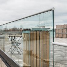 Indoor and outdoor railing glass column handrail support