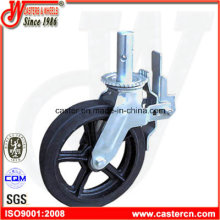 10-дюймовый черный резиновый поворотный каркас колеса литейщика