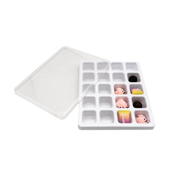 PET Small Square Blister Pralinenverpackungstablett