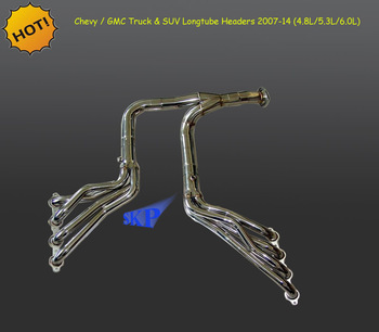 Stainless Long tube Headers For Chevy / GMC Truck & SUV 2007-14 (4.8L/5.3L/6.0L)