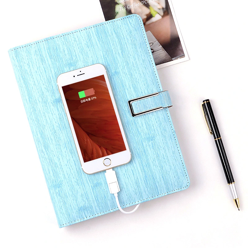 Portable Charging Notebook with Power Bank for Office Travel