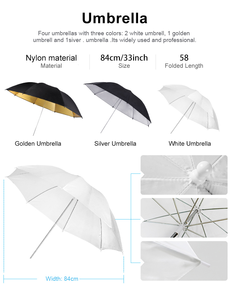 Fotografia Softbox Parasol Zestaw oświetleniowy Sprzęt studyjny 6.6*10ft System stojaka tła z żarówką LED 2700K-5500K do strzelania