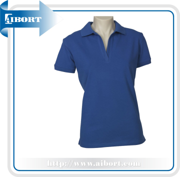 Blue Women Stripe Polos (ATPL-0168)