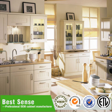 Best sense modular prefab kitchen cabinet with solid wood