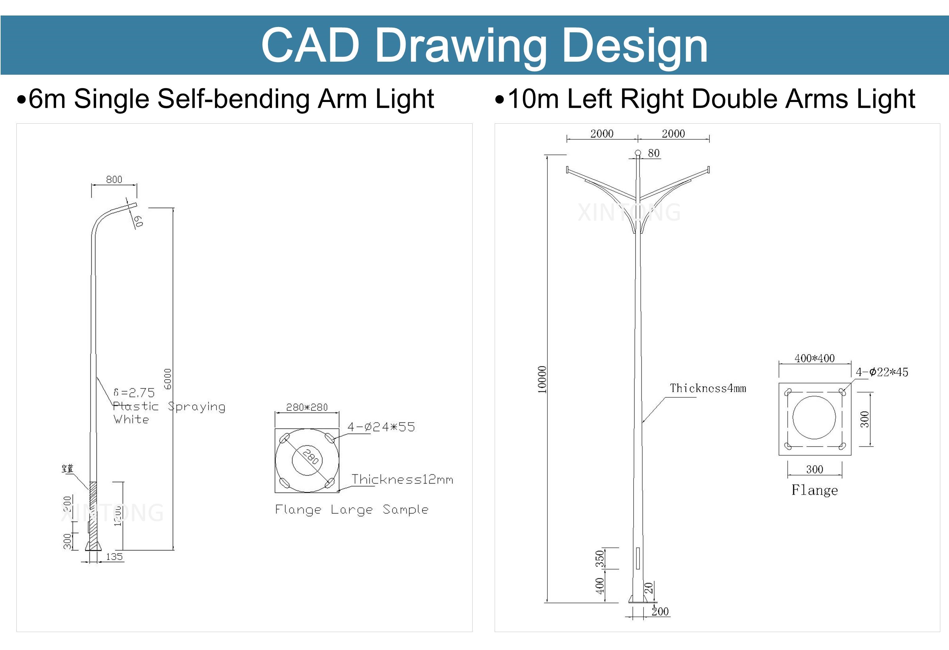 Led decorative garden light pole uae traffic signal light pole