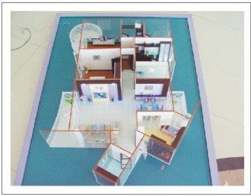 Miniature Architectural Scale Models Building Indoor Home Sample Exhibit