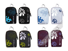 Custom Purple /  Black Functional Soft Polyester Slim Digital Camera Bag