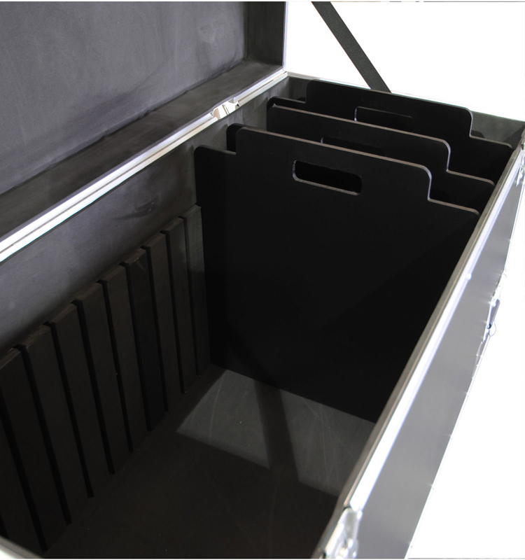 Flight Utility Trunk Caster Board with Black Dividers Engineered To Hold Tool Lighting Quality Durable Case