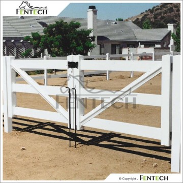 Uv proof Pvc Fence Gate , Horse Rail Fence