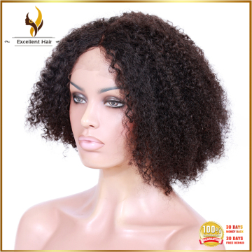 Aliexpress hair short brazilian human hair afro kinky curly full lace wigs