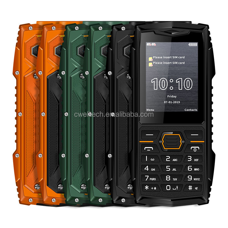 low price china UNIWA WG95 2.4 Inch IP68 Resistive Screen Anti-Shock Waterproof Big Battery 3G Rugged Unlock Cell Phones