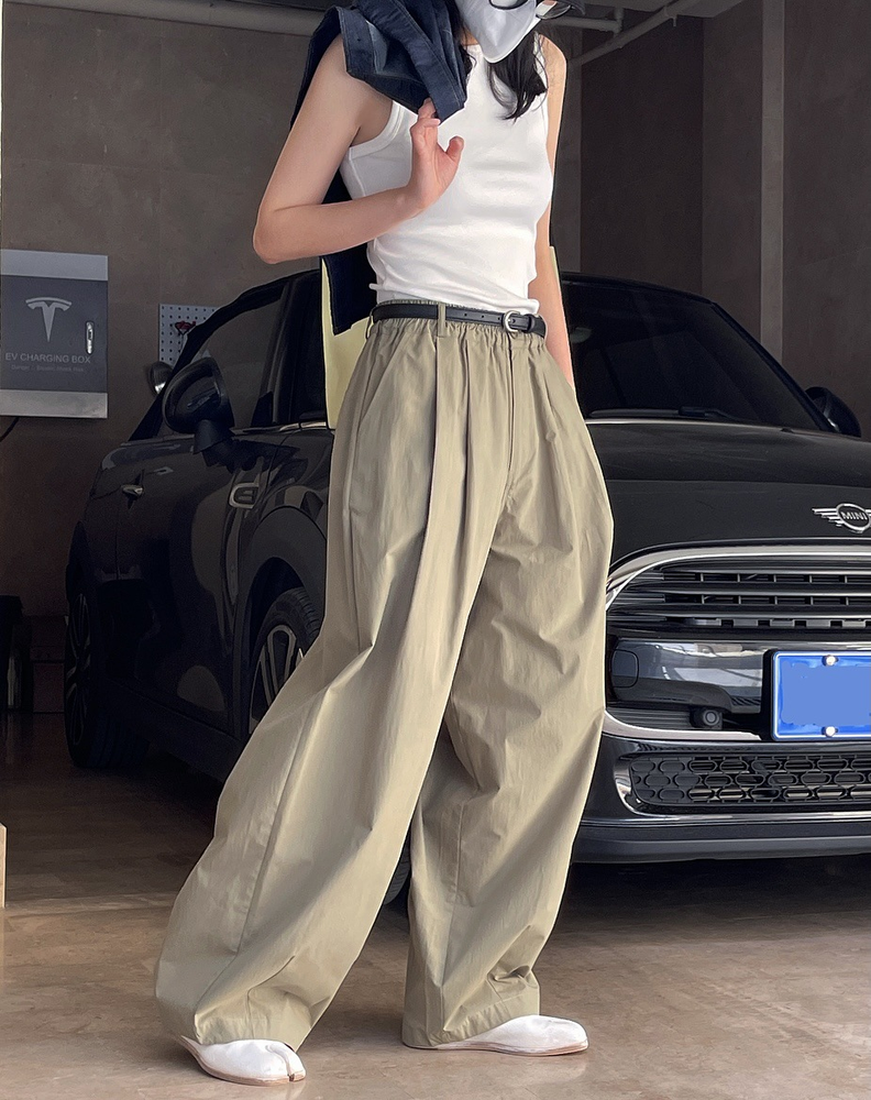 Широкие брюки шикарного минималистского силуэта в японском стиле Japanese-Style Chic Minimalist Silhouette Wide Leg Pants