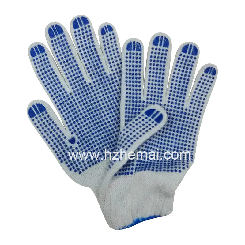 13 Gauge Polyester Gloves PVC Dots Industrial Safety Work Glove