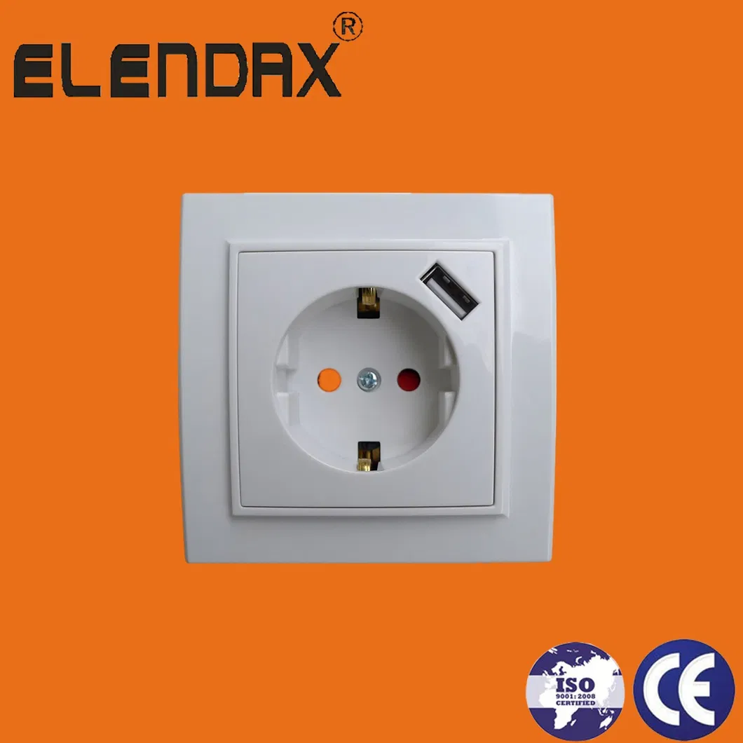 Европейская розетка с USB Type C