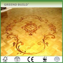 Golden large parquet floor