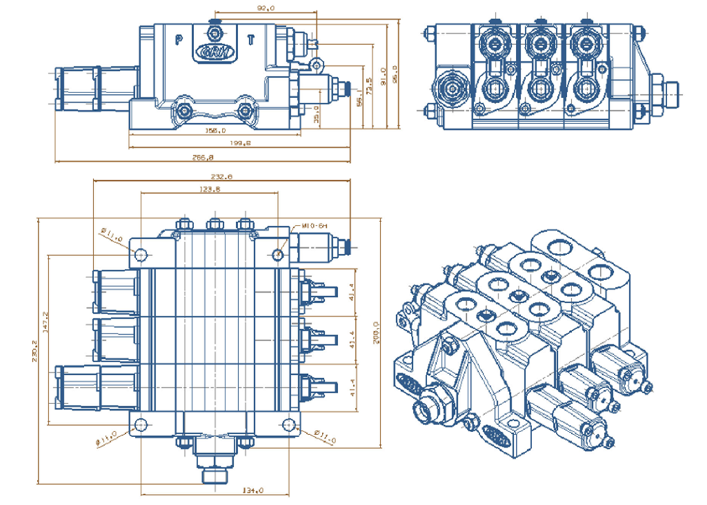 Ryan Hydraulic Flow Control Valve for Tractor and Loader with Electric Control and Manual