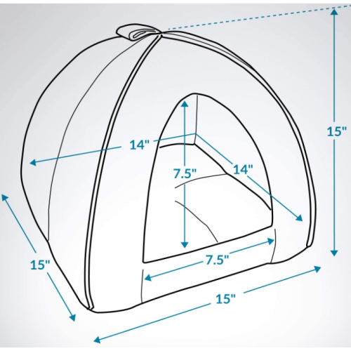 Microfiber Indoor Outdoor Pet Tent Tempat Tidur Gua