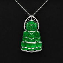 Jadeite Jade Goddess of Mercy Pendant