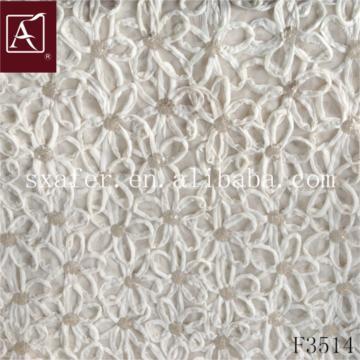 sequin flower design embroidery fabric