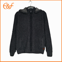 Heavy Thick Hoody Sweater Coat Cardigan With Zipper