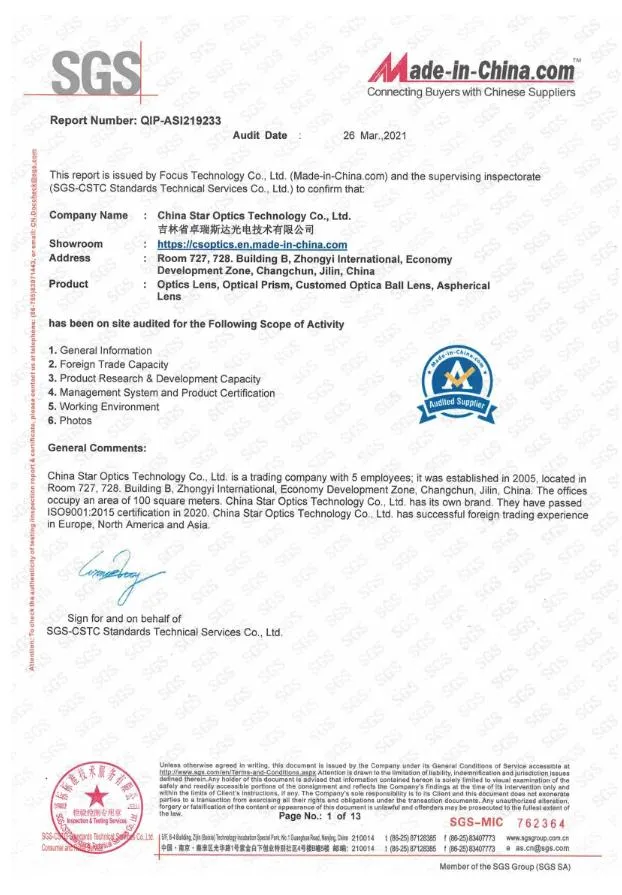 8'' Diameter Dome Lens with Anti Reflection Coating